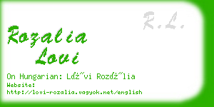 rozalia lovi business card